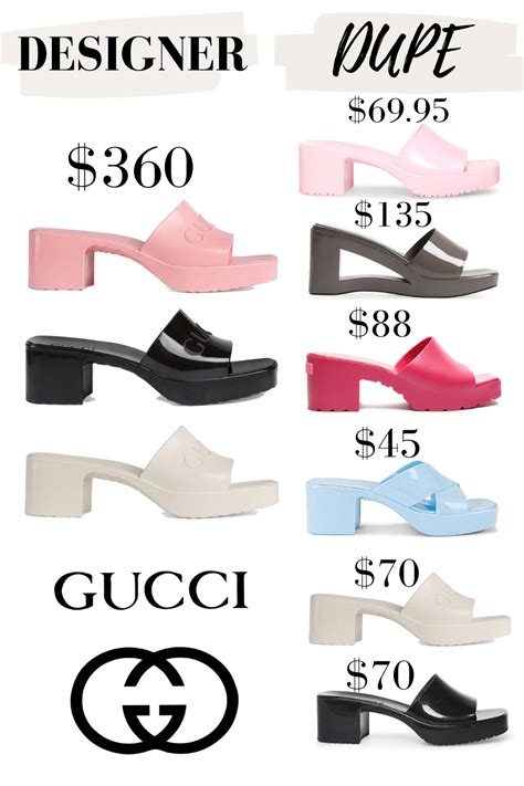 gucci rubber sandal dupe|best gucci loafer dupe.